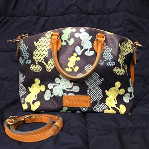 Dooney & Bourke x Disney Blue Mickey 20th Marathon 2013 Satchel Purse Ba…